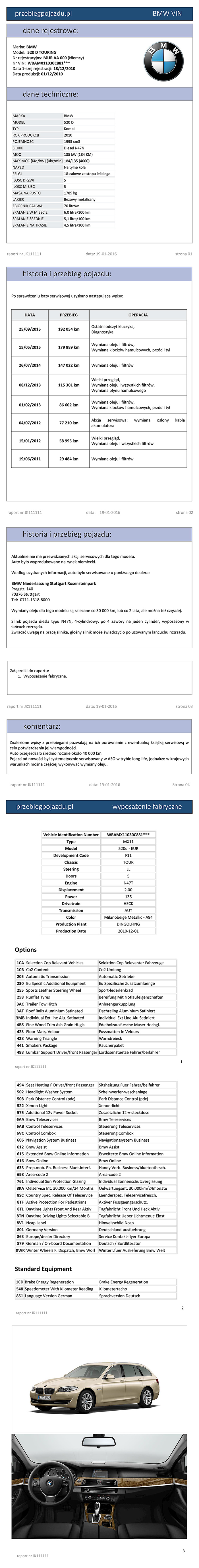 Sprawdzenie VIN BMW | Historia I Przebieg Pojazdu